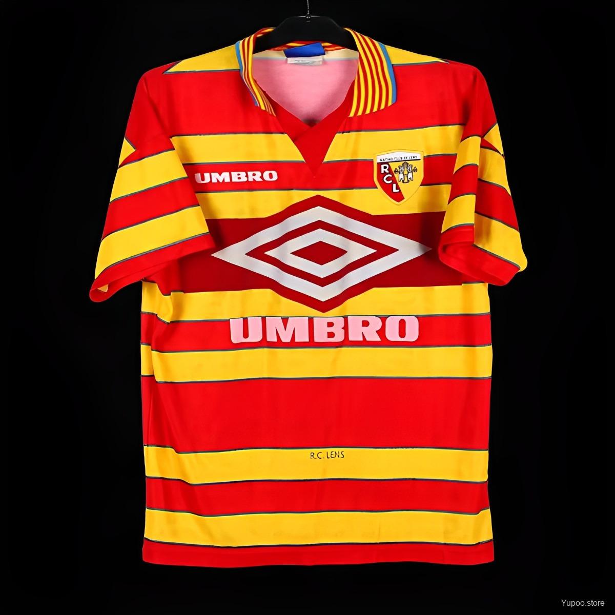 Camiseta de fútbol Lens 1997/98 LOCAL MANGA CORTA VERSION FAN